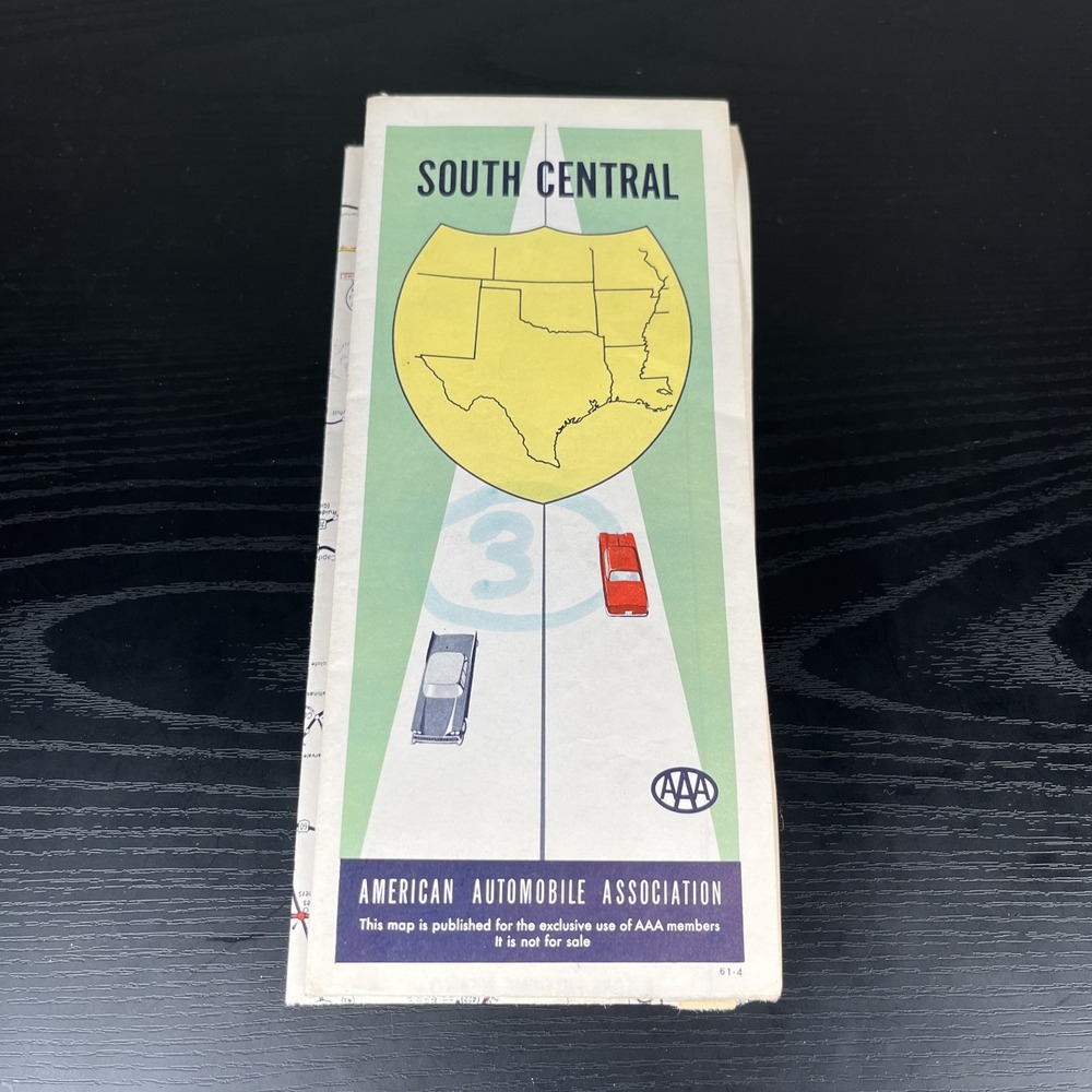1960 AAA American Automobile Association Map of South Central‎ United States